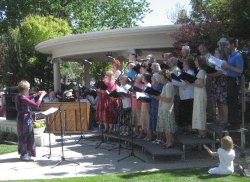 Photograph of Carson Chamber Singers at the Governors Mansion