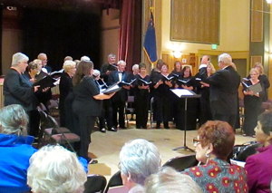 Photograph of Carson Chamber Singers at CVIC Hall in Minden, April 2016