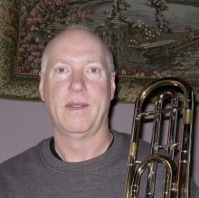 Image of 
  Paul Jorgensen on trombone