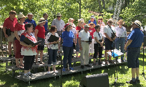 Photograph of Carson Chamber Singers on July 4, 2023, in Genoa