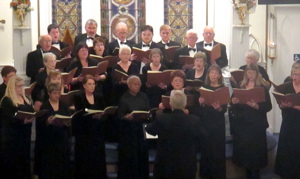 Photograph of Carson Chamber Singers performing in St. Peter's Episcopal
  Church in Carson City