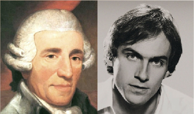 Images of Joseph Haydn and James Taylor