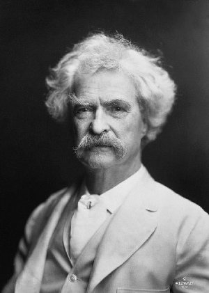 Photograph of Twain by A.F. Bradley