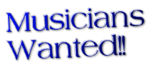 Musicians wanted logo