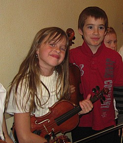 Photograph of two students