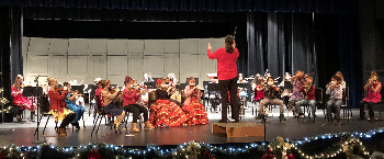 Photograph of Symphony Youth Strings in concert last December.